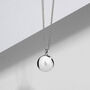 Diamond Round Ashes Urn Necklace 925 Sterling Silver, thumbnail 2 of 6