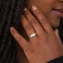 Personalised Flat Sterling Silver Hammered Wedding Ring Band – 5mm, thumbnail 5 of 10