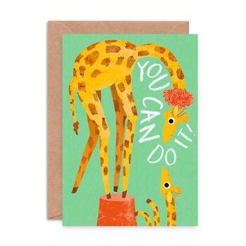 'You Can Do It' Giraffe Greetings Card, 2 of 2