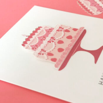 Bake Off Style 3D Birthday Cake Showstopper Card, 8 of 9