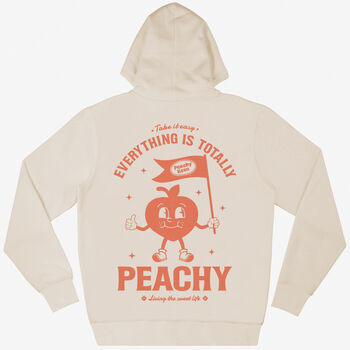 Everything Is Peachy Unisex Graphic Hoodie In Vanilla, 2 of 2