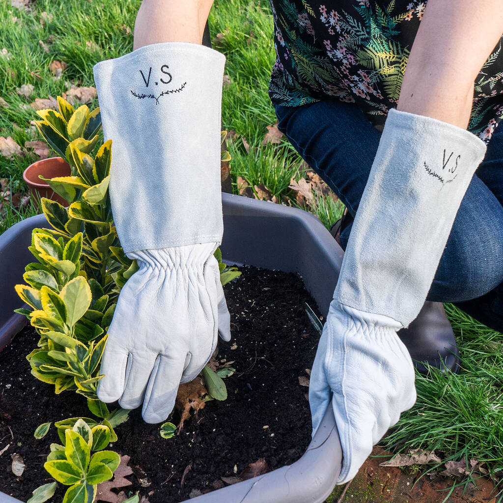 Personalised Embroidered Ladies Gardening Gloves, 1 of 6