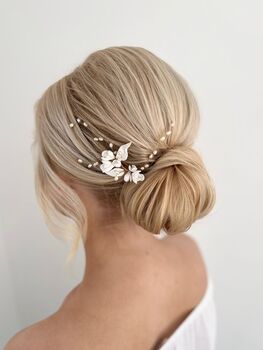 Snowdrop Bridal Hairpins, 2 of 5
