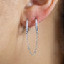 Duo Chain Huggie Hoop Earring, thumbnail 1 of 5