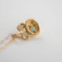 Opal Gold Vermeil Plated Necklace October Birthday, thumbnail 3 of 8