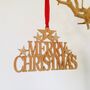 Gold Hand Painted Merry Christmas Sign, thumbnail 2 of 8