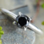 5mm Black Diamond Engagement Ring, thumbnail 1 of 5