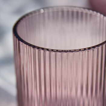 Palermo Set Of Four Amethyst Ribbed Tumblers, 4 of 5