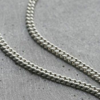 Men's Sterling Silver Curb Chain, 5 of 7