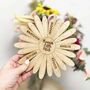 Personalised Little Petals Flower Hanging Wooden Plaque, thumbnail 4 of 4