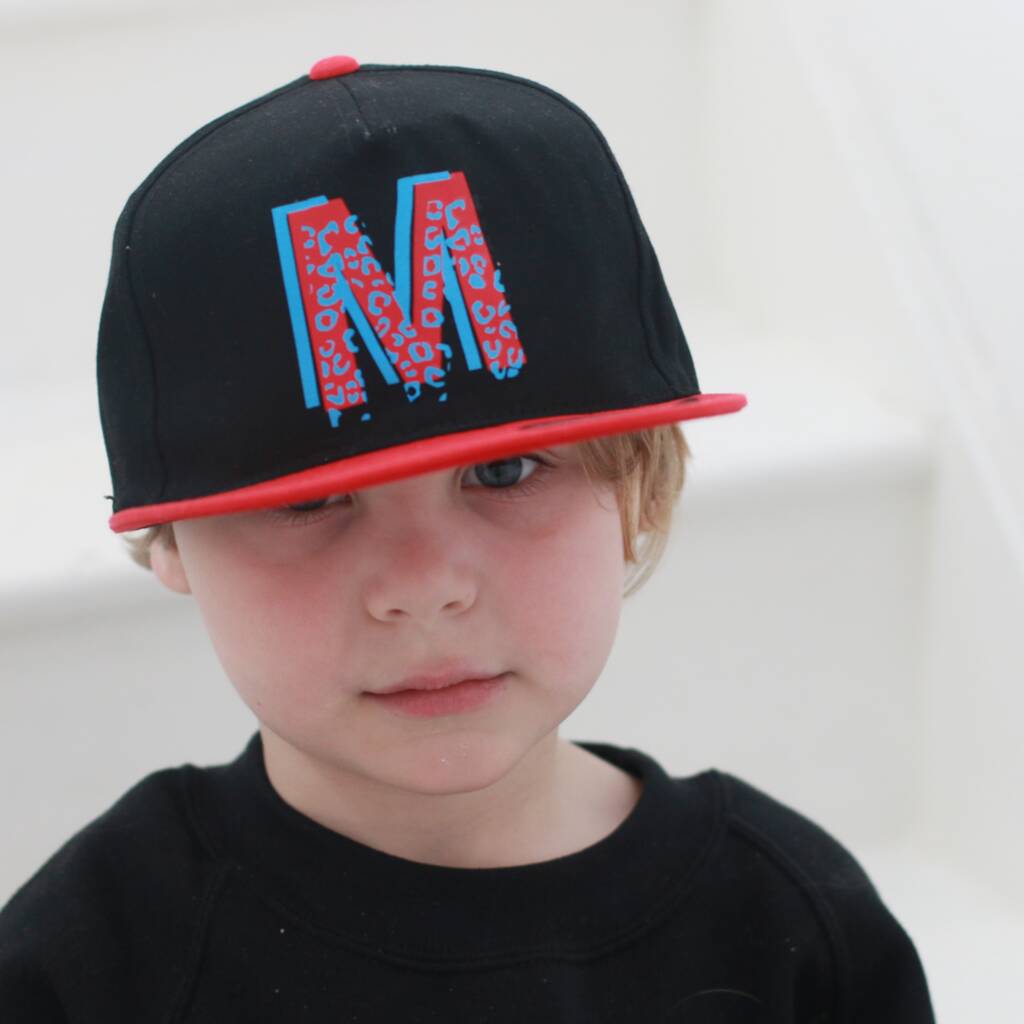 Personalised Leopard Initial Snap Back/ Cap, 1 of 3