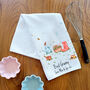 Personalised Floral Garden Tea Towel, thumbnail 1 of 4