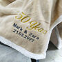 Personalised Golden Wedding Anniversary Neutral Blanket, thumbnail 2 of 8