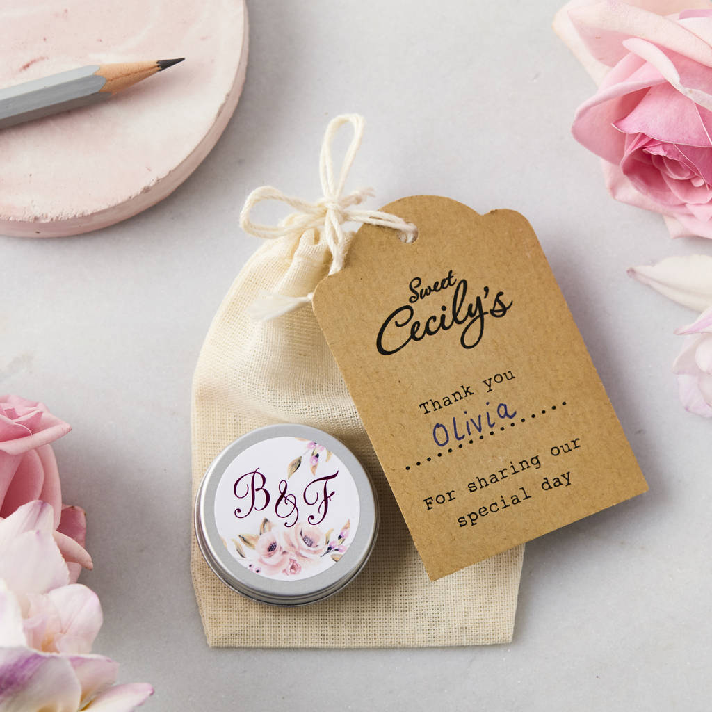 Monogram Lip Balm Wedding Favours By Sweet Cecily S