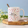 Personalised Favourite Drink Heart Ceramic Mug For Her, thumbnail 1 of 2