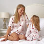 Personalised Women's Pink Satin Heart Valentine Pyjamas, thumbnail 4 of 4