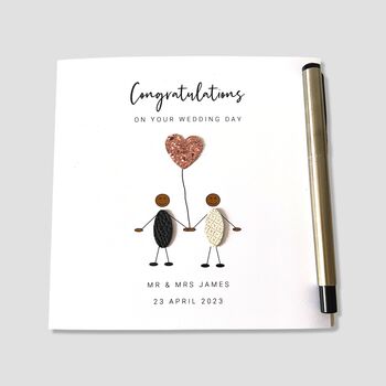 Personalised Wedding Day Card Little People, 3 of 3