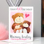 Personalised Mummy Bear Age Birthday Card, thumbnail 3 of 12