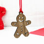 Cute Gingerbread Person Tree Decoration, thumbnail 1 of 9