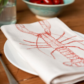Lobster Seafood Napkin Gift Set, 3 of 3