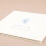 Personalised Blue Initial Birthday Card With Flower, thumbnail 2 of 5