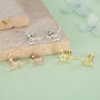 Happiness Molecules Serotonin 18 G Screw Back Stud Earrings With Ball Backs, thumbnail 3 of 12