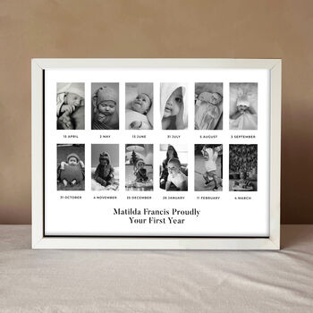 Personalised Baby's First Year Birthday Photo Frame, 2 of 3
