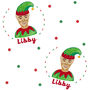 Portrait Elf Christmas Wrapping Paper, thumbnail 5 of 5