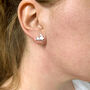 Sterling Silver Shooting Stars Stud Earrings, thumbnail 2 of 9
