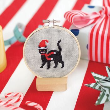 Christmas Cat Cross Stitch Kit, 2 of 6