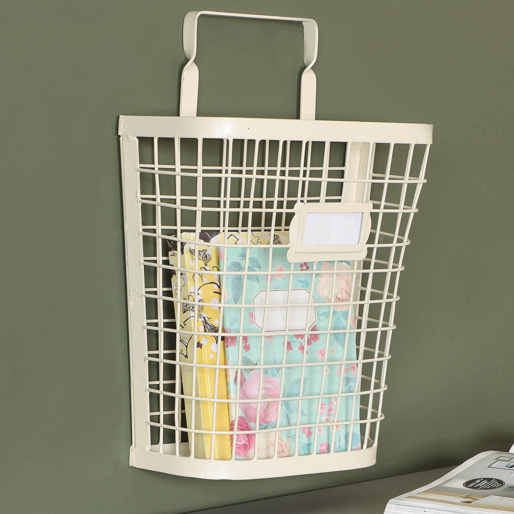 Industrial Style Home Office Wall Storage Basket, 1 of 8