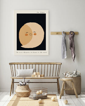Moon, La Luna Nursery Quote Art Print, 4 of 4