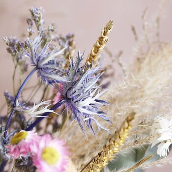 Colourful Vintage Style Dried Flower Bouquet, 4 of 5