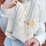 Personalised Embroidered Speckled Scarf, thumbnail 2 of 2
