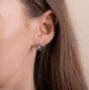 Round Smoky Quartz 925 Sterling Silver Stud Earrings, thumbnail 1 of 3