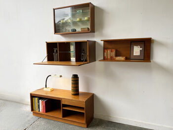 1960's Mid Century Modular Wall Units And Media Stand, 3 of 12