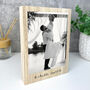 Personalised Freestanding One Photo Giant Wooden Block 21cm X 15cm Portrait, thumbnail 2 of 6