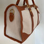 Personalised Medium Lily Canvas Faux Leather Hand Bag, thumbnail 4 of 5