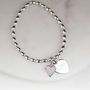Personalised Children's Silver Heart Charm Bracelet, thumbnail 2 of 6