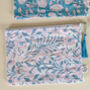 Quilted Block Print Pouches, Fair Trade Zipper Purses Ethically Handmade In India, thumbnail 2 of 8
