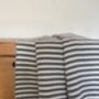 Black Striped Design Cotton Bedspread, thumbnail 2 of 8