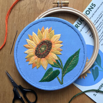 Sunflower Embroidery Kit, 4 of 9