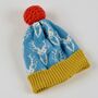 Stag Head Knitted Beanie Bobble Hat, thumbnail 4 of 11