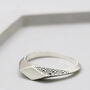 Engraved Sterling Silver Diamond Signet Ring, thumbnail 9 of 12