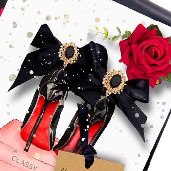 Personalised Black Heels Scented Valentines Card Gift Boxed, 5 of 10