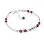 Ruby And Sterling Silver Bracelet, July Birthstone Jewellery, thumbnail 3 of 5