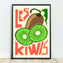 Kiwis Print, Food Illustration Art, thumbnail 1 of 6