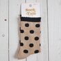 Polka Dot Glitter Socks In Beige / Black, thumbnail 1 of 5
