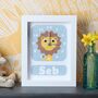 Personalised Childrens Lion Clock, thumbnail 1 of 10