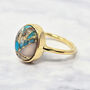 Statement Opal Turquoise Gemstone Gold Vermeil Ring, thumbnail 6 of 6